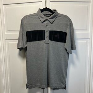 Travis Mathew Men’s Small Short Sleeve Golf Polo Color Gray And Black